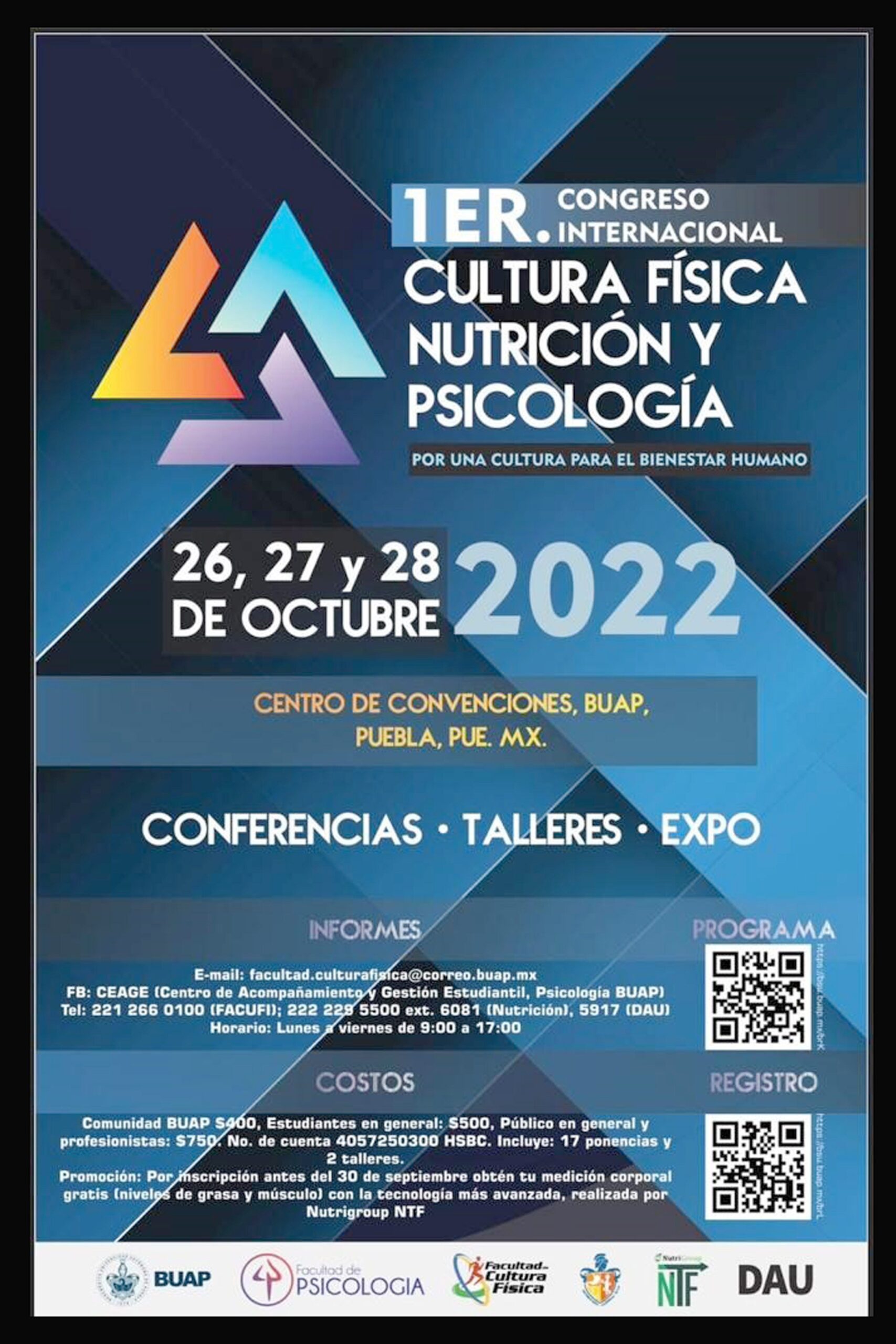 Primer Congreso Internacional Cultura Física, Nutrición y Psicología￼