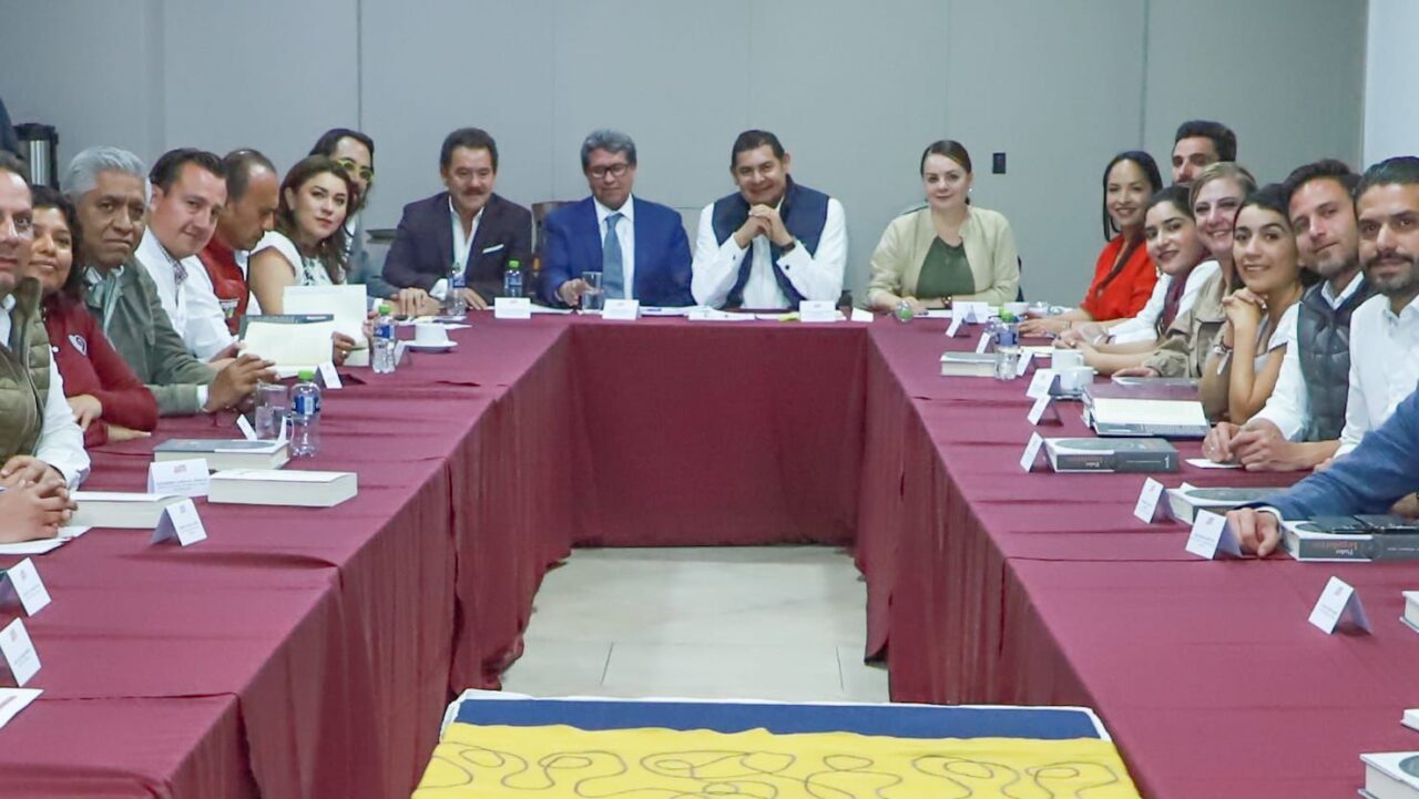 Ricardo Monreal Ávila y Nuvia Mayorga Delgado sostuvieron un encuentro con Alejandro Armenta Mier