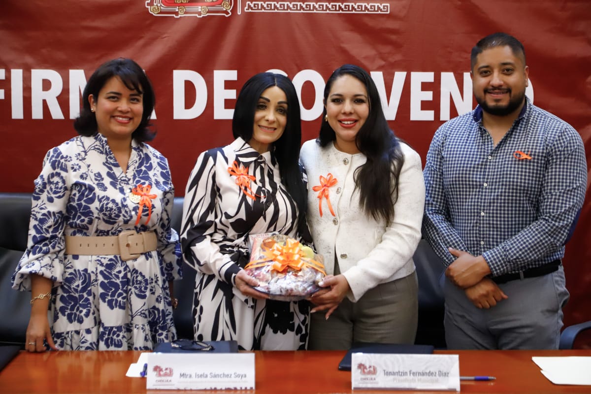 Signa Gobierno de Cholula convenio con la Comisión Estatal de Derechos Humanos