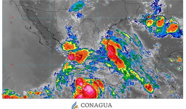 Continúa el pronóstico de lluvias de muy fuertes a torrenciales en 20 estados de México