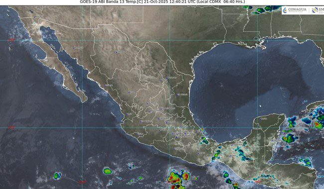 Se pronostican lluvias muy fuertes con puntuales intensas en regiones del oriente, sur y sureste de México