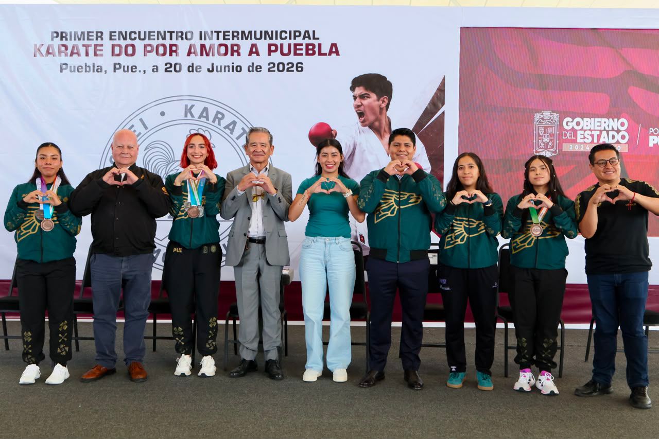 Gobierno del Estado posiciona a Puebla como epicentro del deporte con encuentro de karate do
