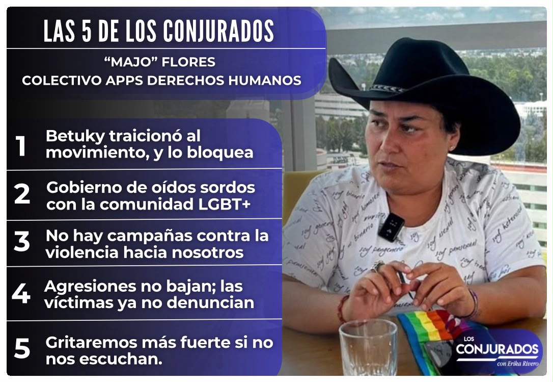 Las 5 de Los Conjurados con Majo LGBT+