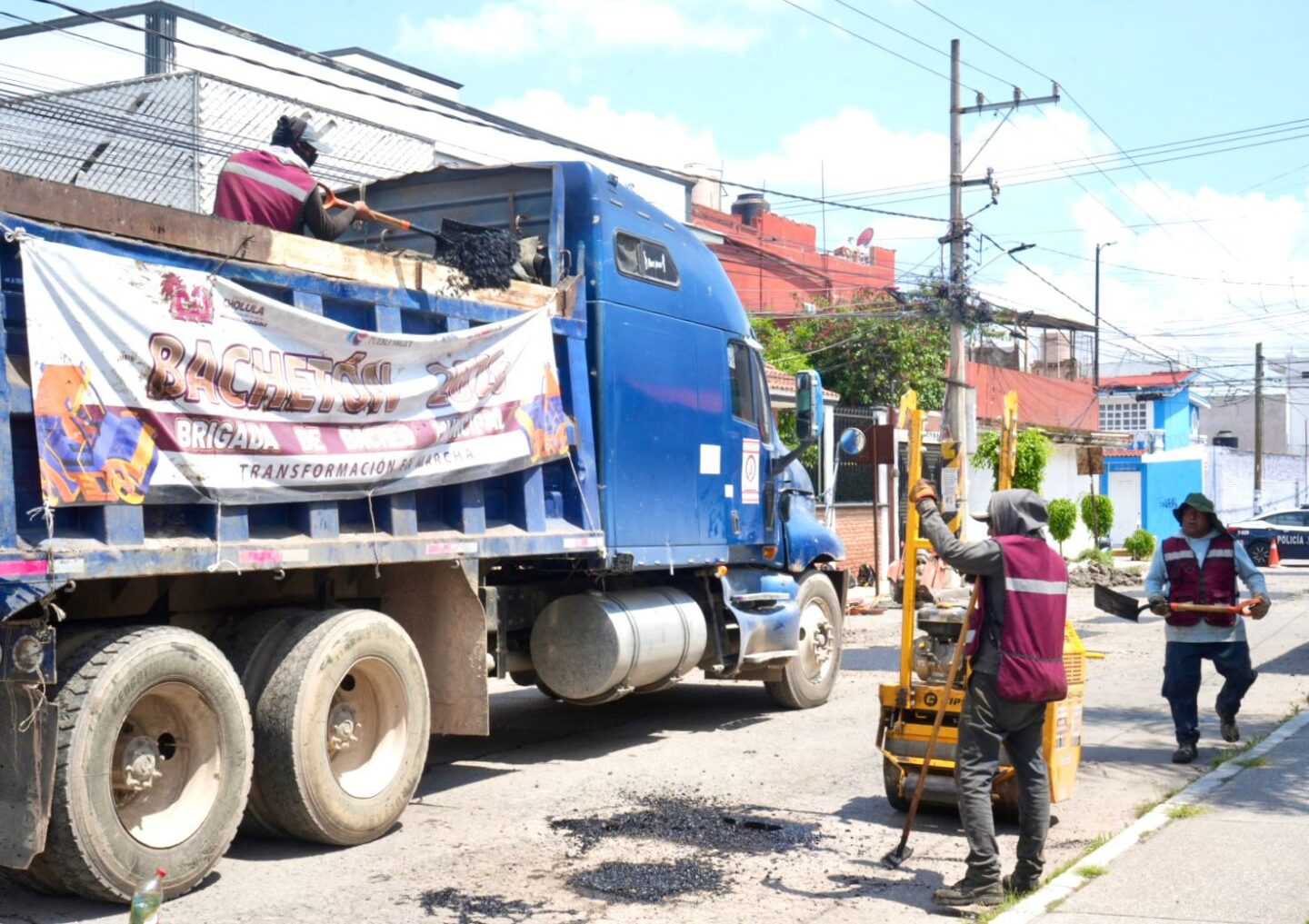 San Pedro Cholula avanza con Bachetón 2026 para mejorar vialidades y movilidad