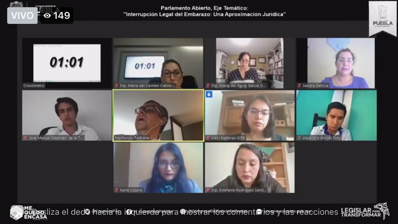 La ciudadanía ejerció su derecho a expresarse en la mesa de Parlamento Abierto sobre “Interrupción legal del embarazo; una aproximación jurídica