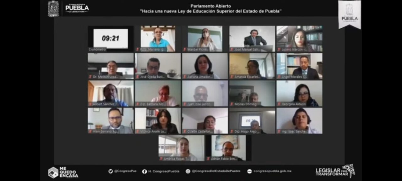 Realiza Congreso del Estado segunda mesa de trabajo del Parlamento Abierto: “Hacía una nueva Ley de Educación Superior del Estado de Puebla”