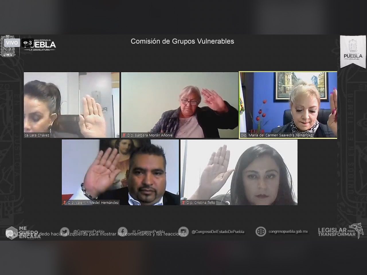 Aprueba Comisión del Congreso reformas a la Ley, a favor de las personas adultas mayores de la entidad