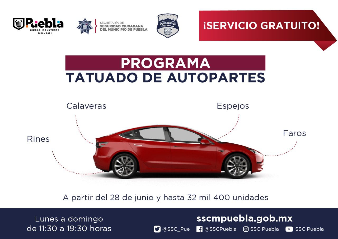 Seguridad Ciudadana Municipal inicia programa gratuito “Tatuado de Autopartes”