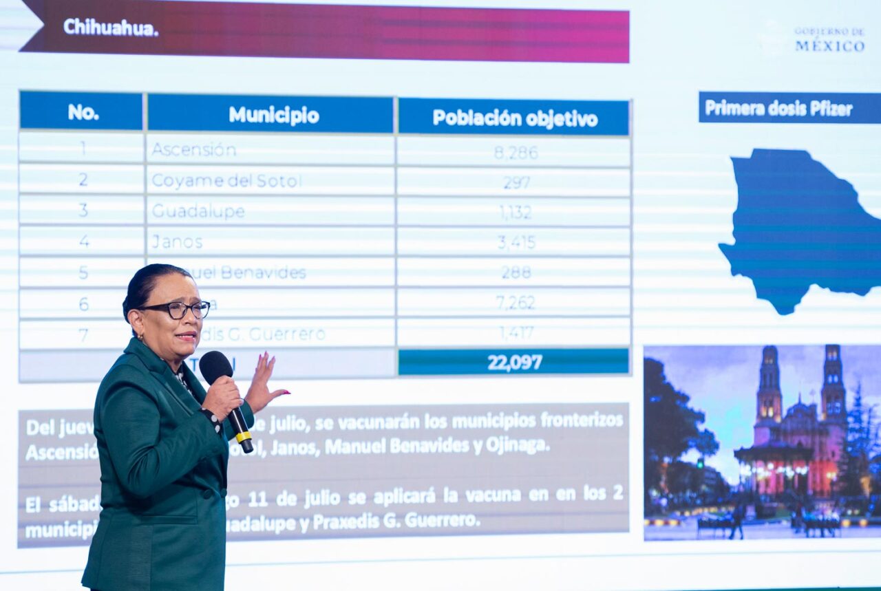 Al 51 por ciento, la vacunación contra Covid – 19 en la frontera norte