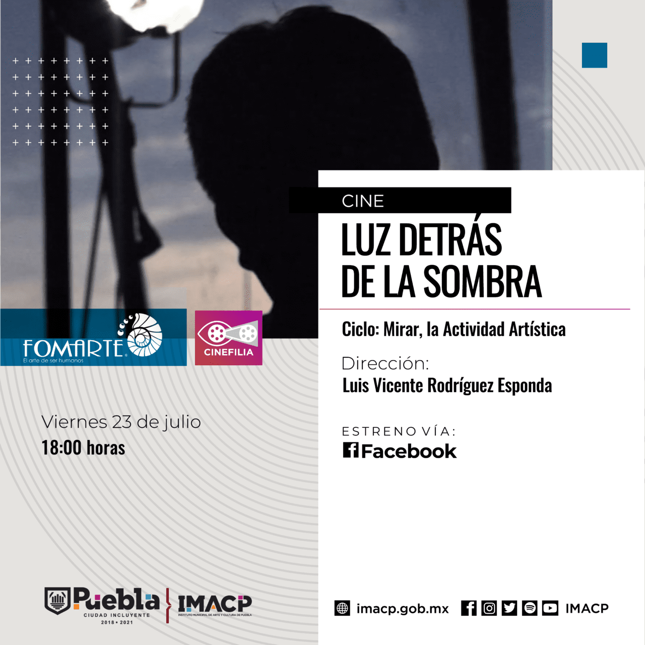 IMACP proyectará “Mirar, la actividad artística”, ciclo de cine a distancia