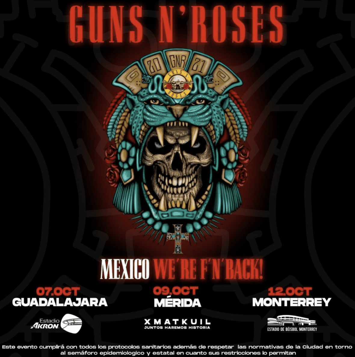 Anuncian  Guns N’ Roses tres conciertos en México