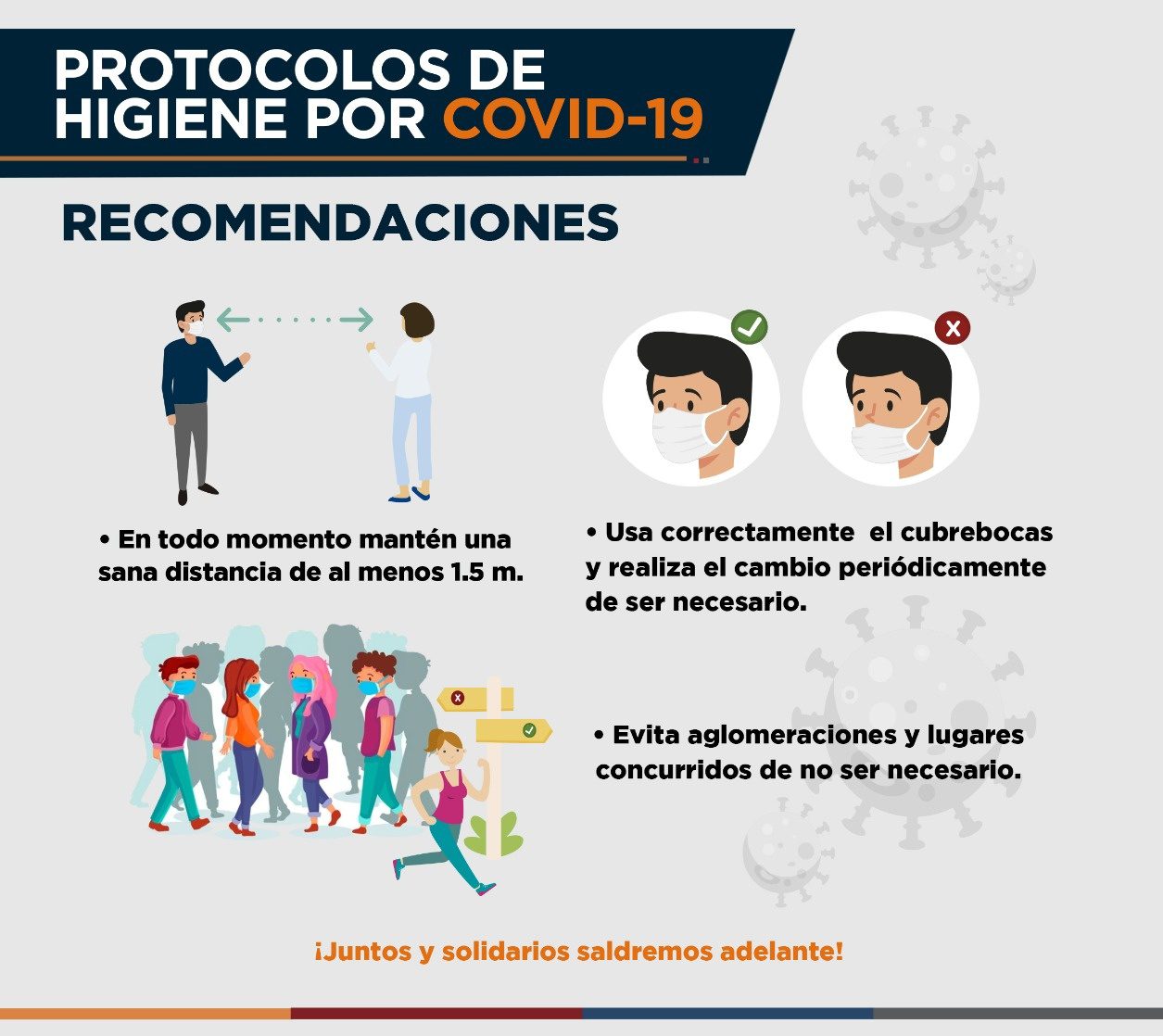 Exhorta Secretaría de Protección Civil Municipal a mantener medidas preventivas sanitarias