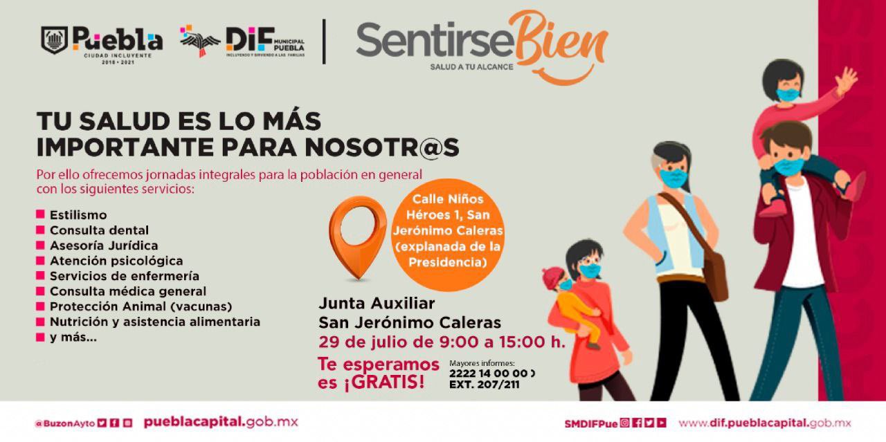 Jornadas de salud “Sentirse Bien” del SMDIF continúa brindando servicios a las y los poblanos