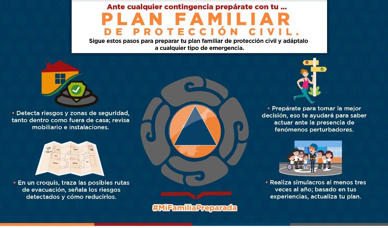 Protección Civil Municipal exhorta a contar con un plan familiar en casa para emergencias