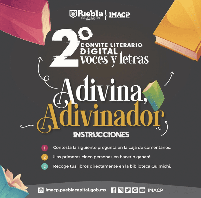 IMACP realiza la segunda emisión del “Convite literario: Voces y letras”