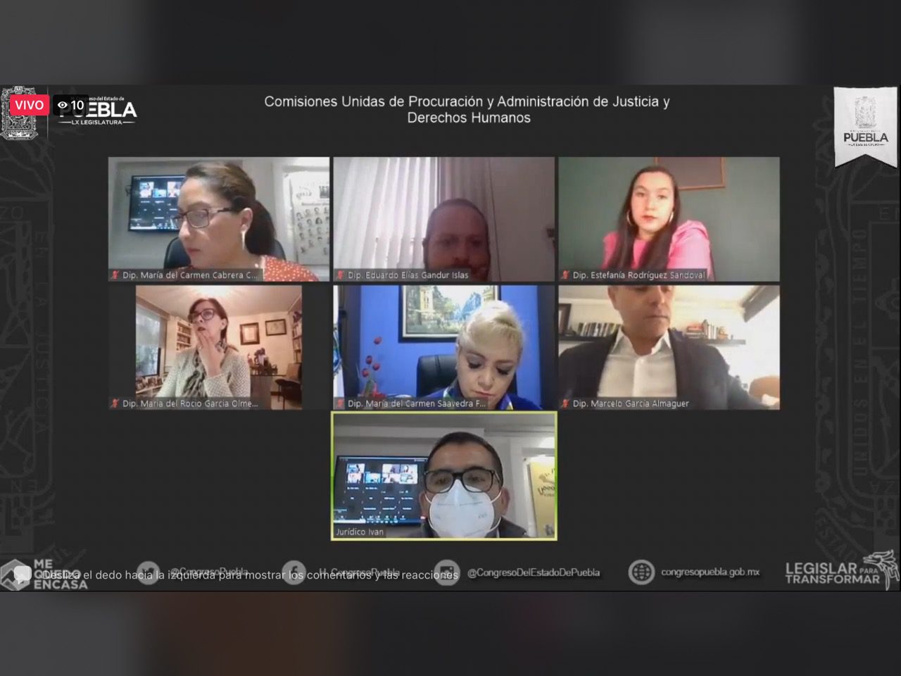 Comisiones Unidas del Congreso aprueban expedición de Ley de Búsqueda de Personas del Estado de Puebla