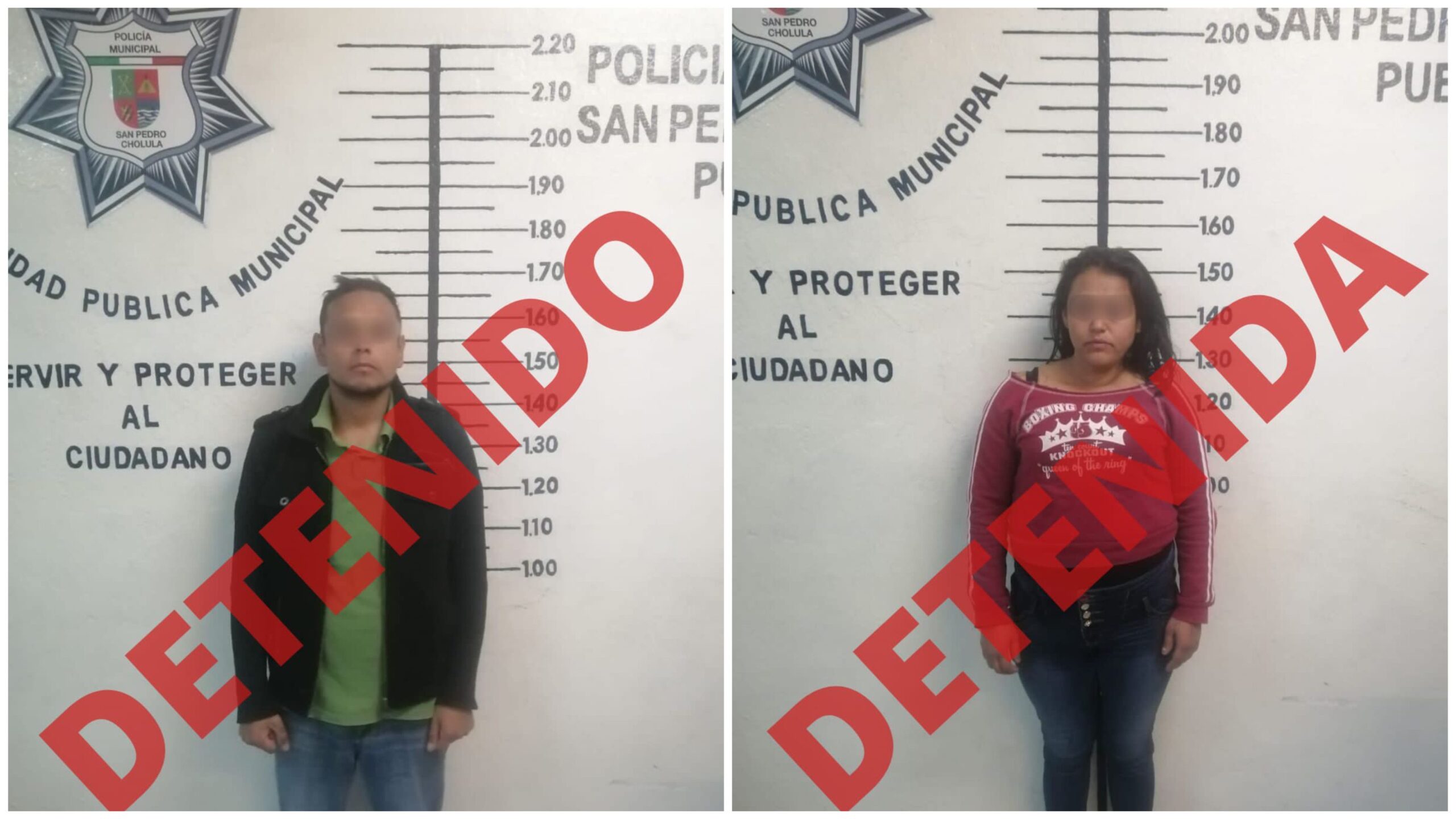 Detienen en San Pedro Cholula a dos presuntos narcomenudistas