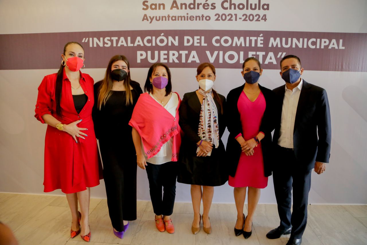 Instalan Comité Municipal «Puerta Violeta» de San Andrés Cholula