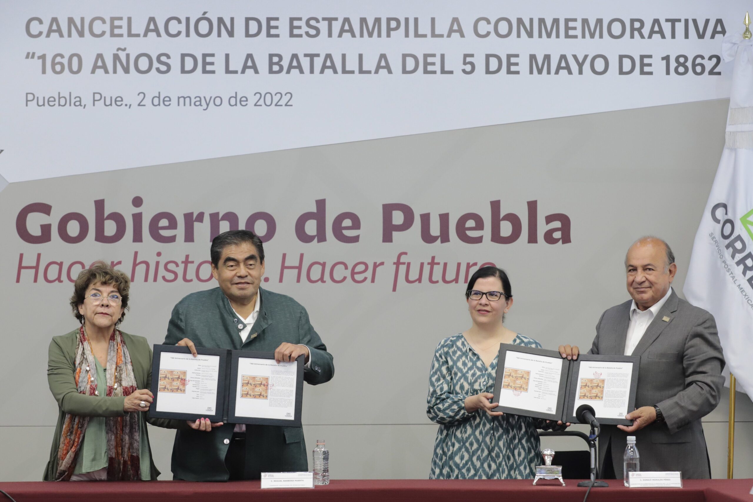 Preside MBH cancelación de estampilla conmemorativa por la Batalla del 5 de mayo
