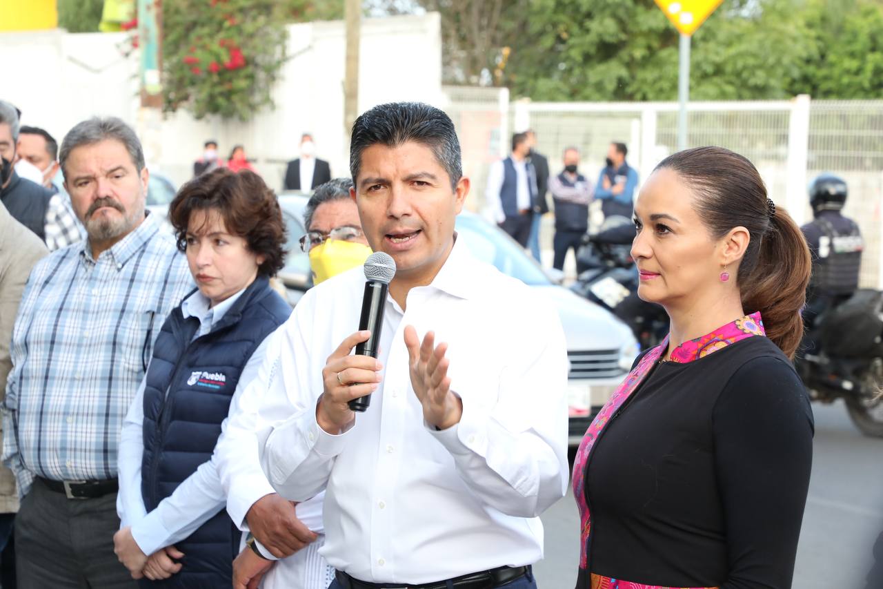 Encabeza Eduardo Rivera operativo Escuela Segura en el Centro Escolar Gustavo Díaz Ordaz