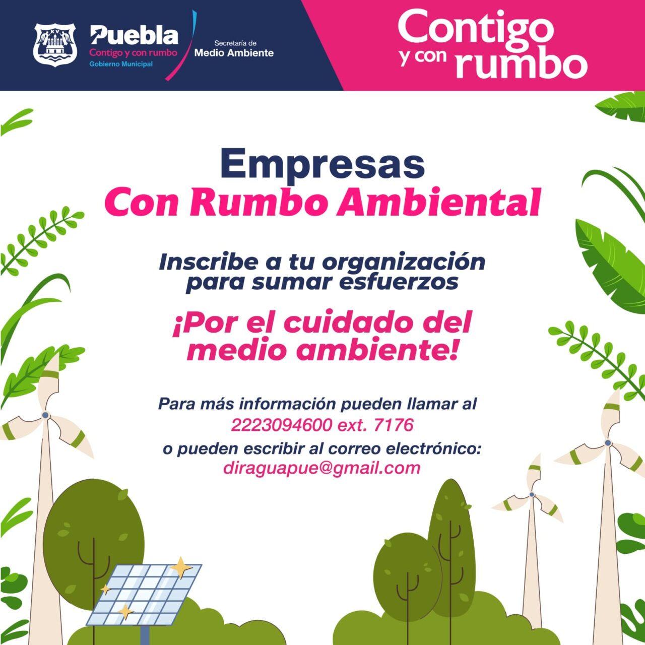 Suman esfuerzos Ayuntamiento de Puebla y la iniciativa privada con el programa «Empresas con Rumbo Ambiental»