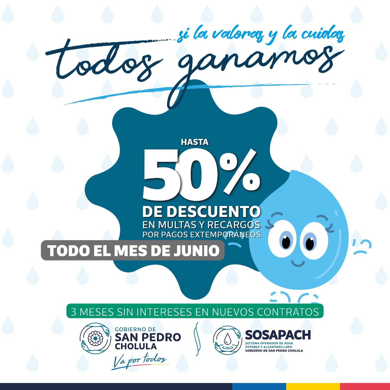 Anuncia SOSAPACH campaña de 50 % de descuento en multas y recargos