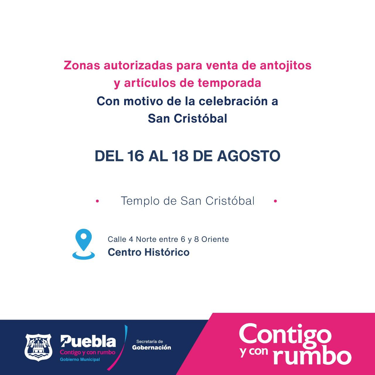 Permitirá Ayuntamiento de Puebla venta de antojitos y artículos religiosos en inmediaciones del templo de San Cristóbal