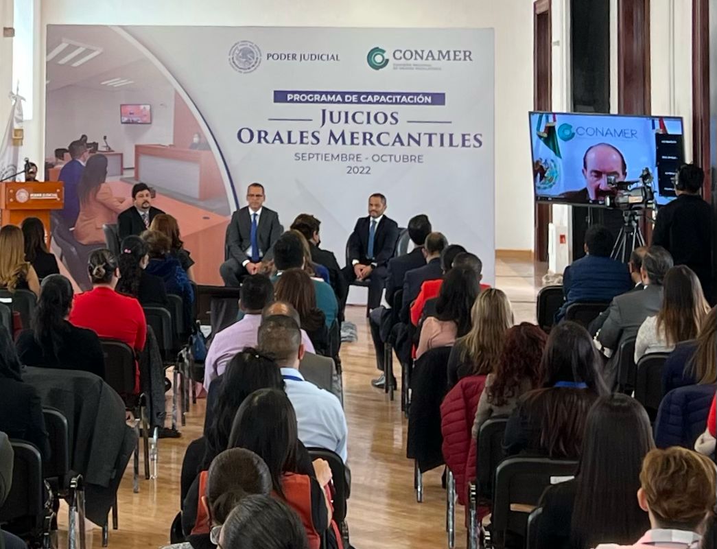 Capacitan Conamer y Poder Judicial a juezas y jueces en materia de juicios orales mercantiles