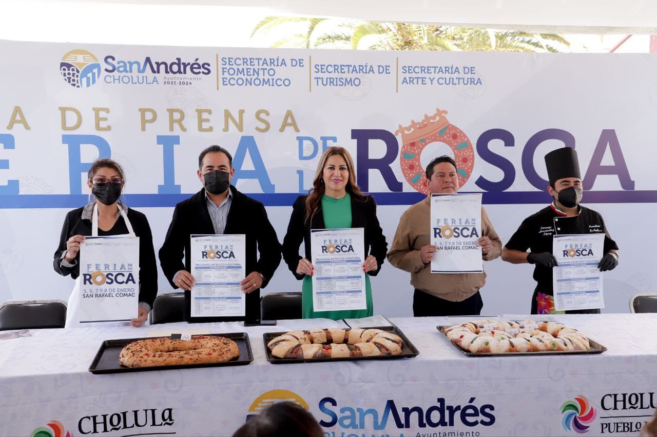 Presenta Ayuntamiento de San Andrés Cholula la Feria de la Rosca 2023