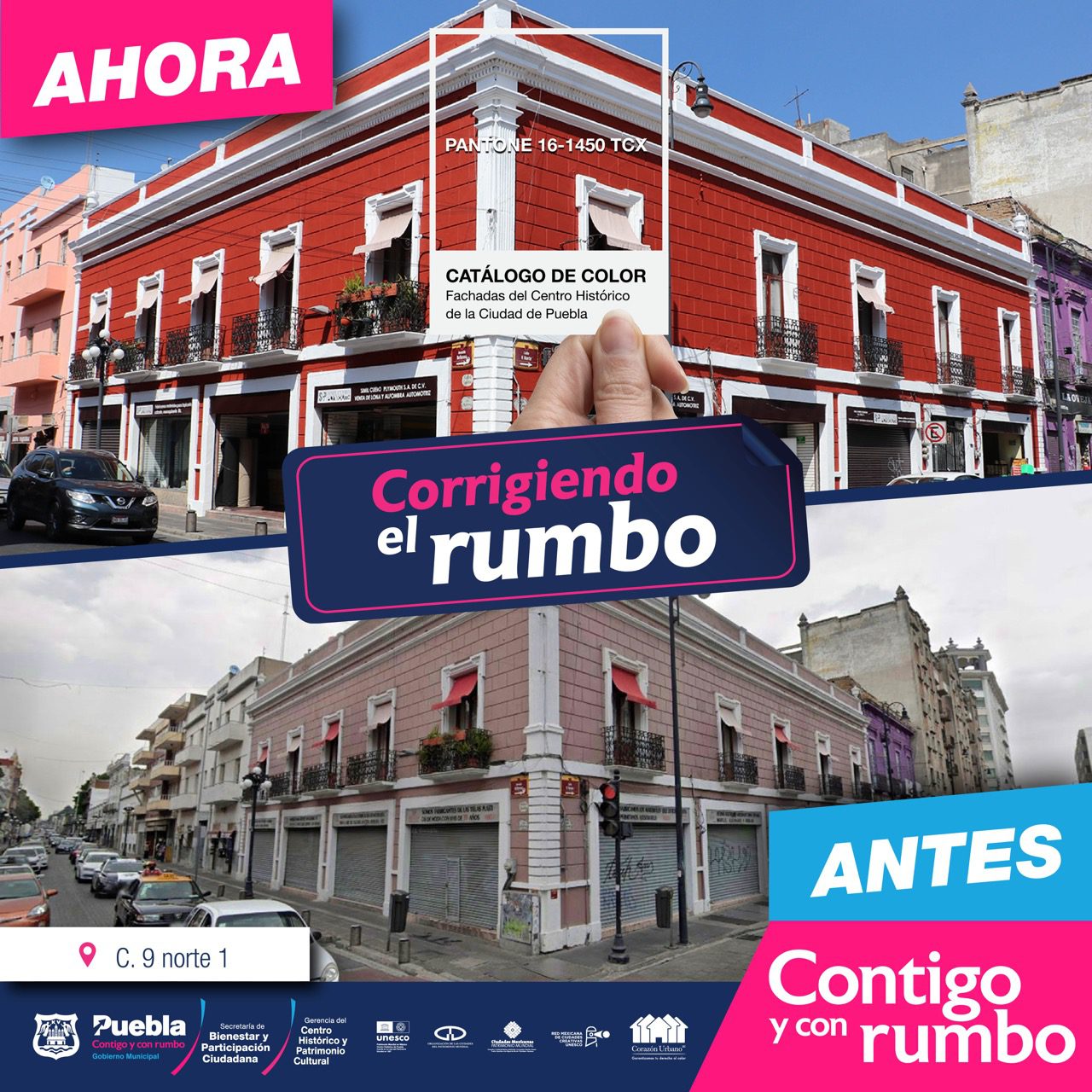 Mantiene Ayuntamiento de Puebla con la mejora de la imagen urbana del Centro Histórico