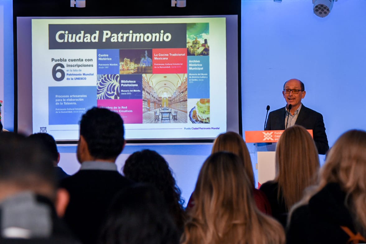 Promoción de Puebla capital llega a reunión de Ciudades Patrimonio en Madrid
