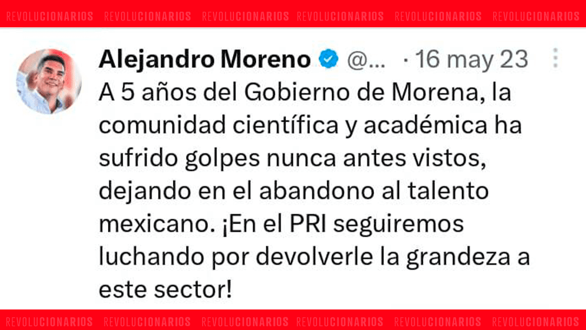 Morena desapareció al Conacyt para crear organismo que le «siga la línea»: PRI