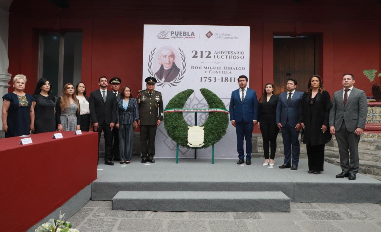 Conmemora gobierno de Puebla 212 Aniversario Luctuoso de Miguel Hidalgo