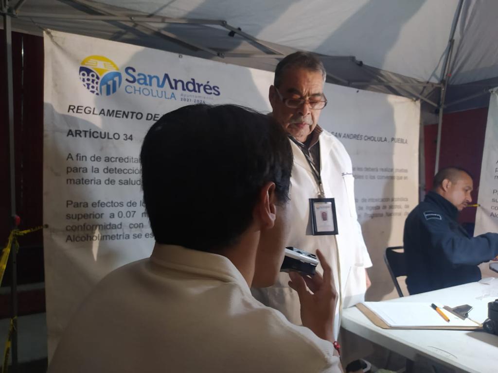 Para Salvar Vidas, Continúa Vigente el Operativo Alcoholímetro en San Andrés Cholula