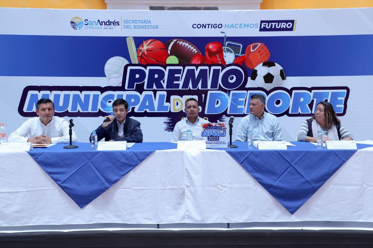 Presenta el Ayuntamiento de San Andrés Cholula, la Convocatoria del Premio Municipal del Deporte