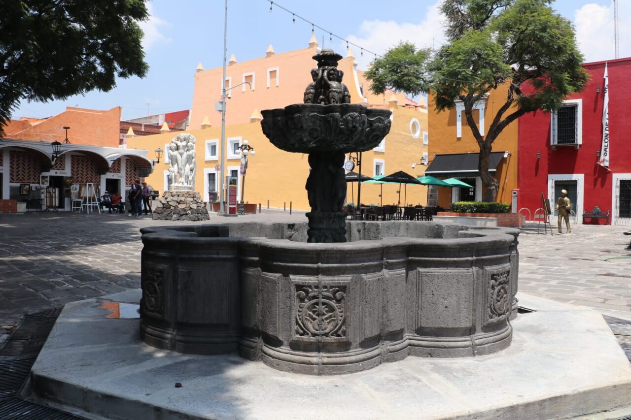 Da mantenimiento el Ayuntamiento de Puebla a 10 fuentes de cantera