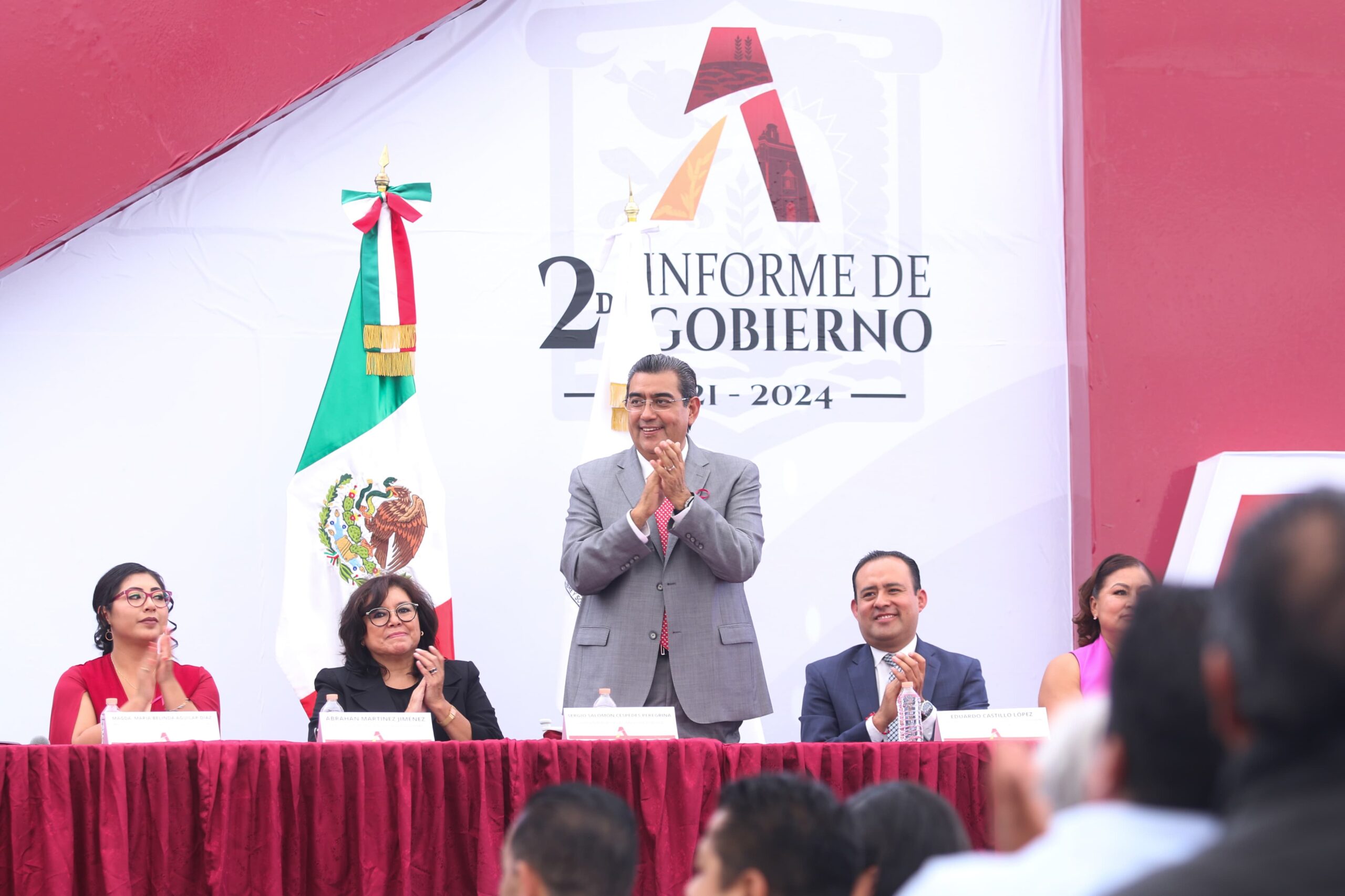 Asiste Sergio Salomón al segundo informe del edil de Acatzingo