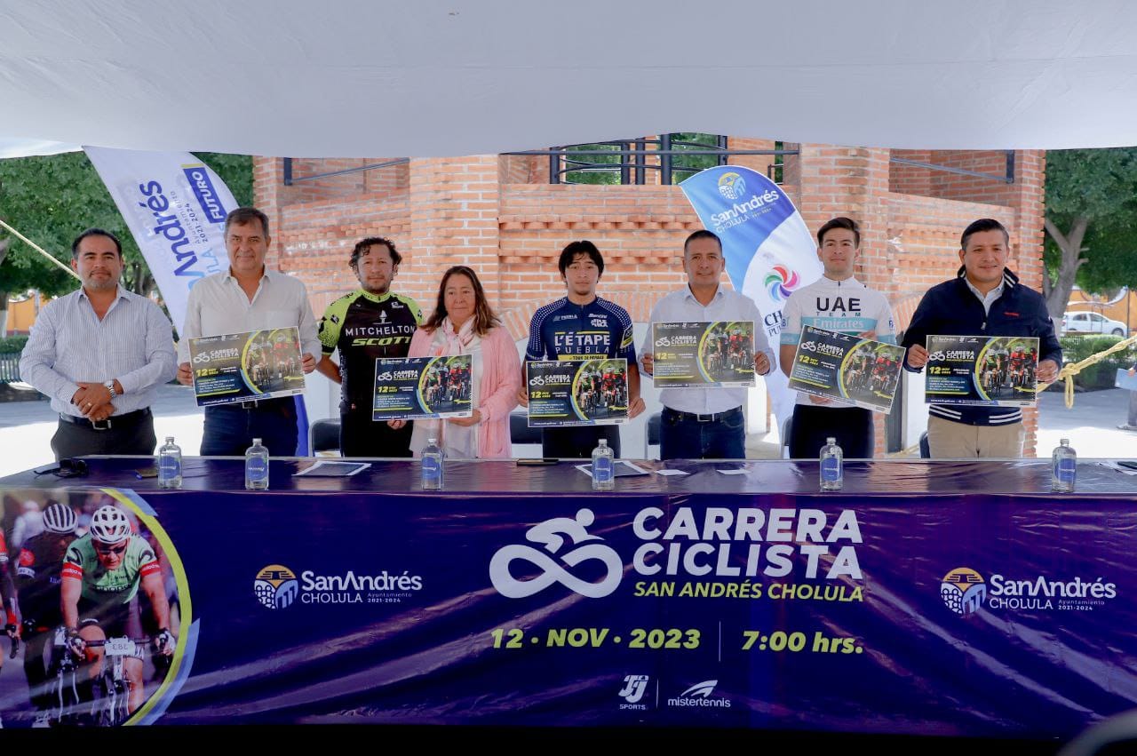 Presenta Mundo Tlatehui la Carrera Ciclista San Andrés Cholula 2023