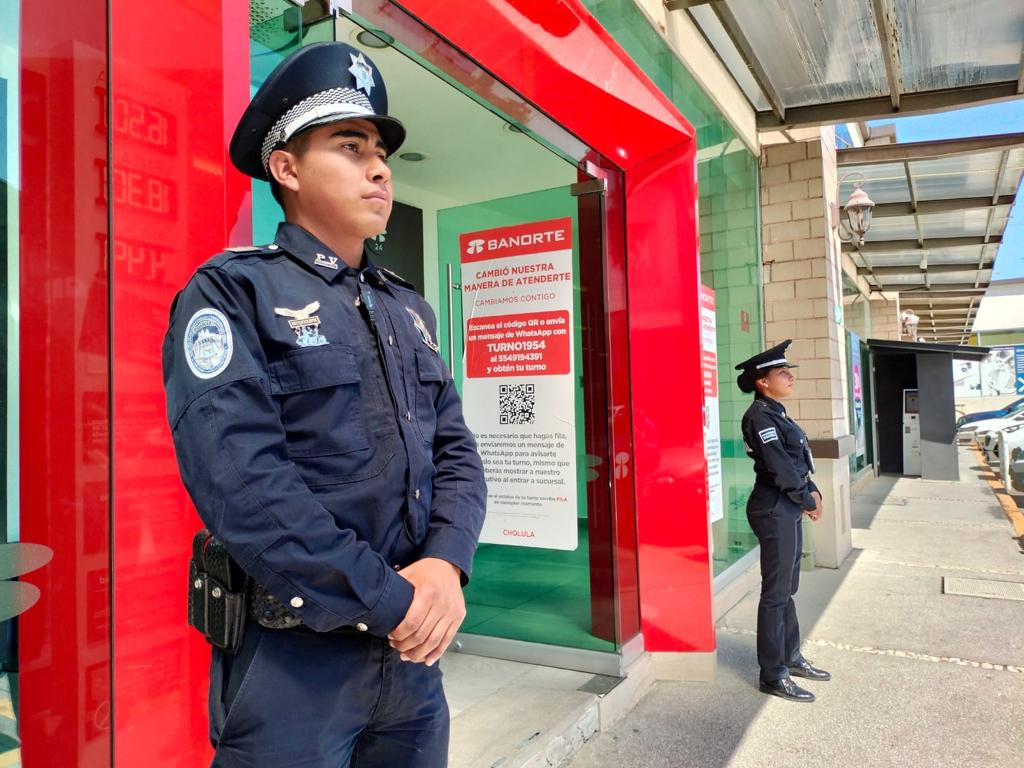 Instrumenta Policía de San Andrés Cholula esquema de vigilancia ante temporada de aguinaldos