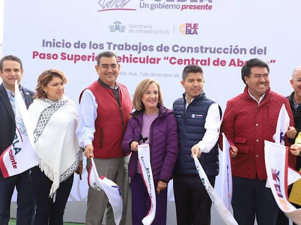 Por más de 300 mdp, Sergio Salomón inicia construcción del paso vehicular de la Central de Abasto