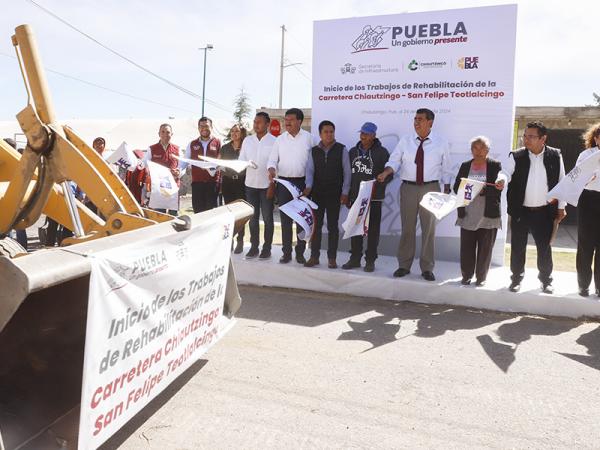 Actual gobierno estatal ejecuta obra pública como nunca había sucedido en Puebla: Sergio Salomón