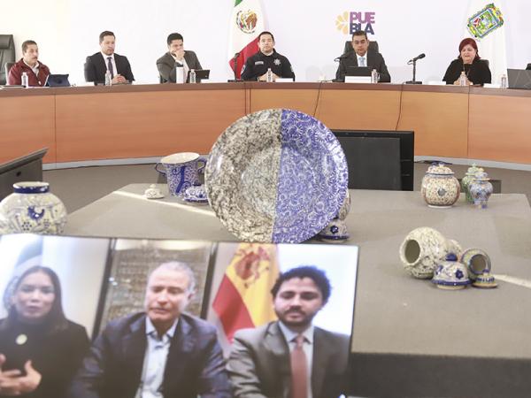 En España, gobierno estatal posiciona a Puebla como destino mundial turístico y de inversiones: Sergio Salomón