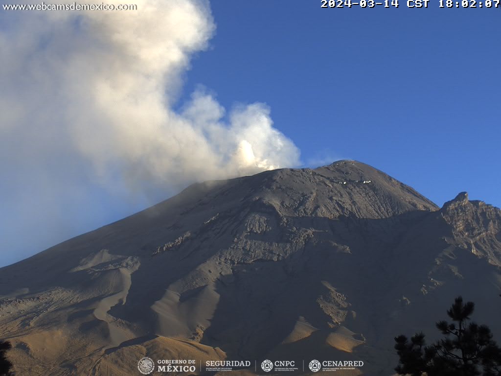 Calidad del aire en Puebla este 15 de marzo por actividad del Popocatépetl