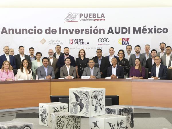 Anuncian Gobierno de Puebla y Audi inversión por más de mil millones de euros en electromovilidad