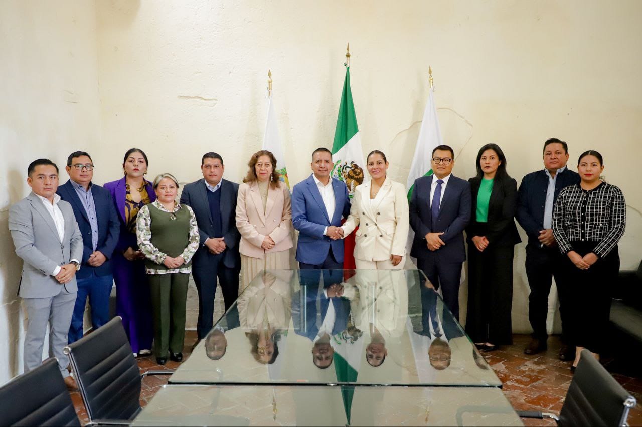 Realizan Mundo Tlatehui y Lupita Cuautle primera reunión para la transición en San Andrés Cholula