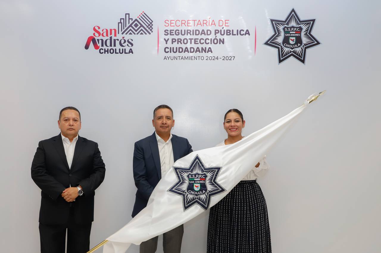 Realizan cambio de mando en seguridad pública de San Andrés Cholula