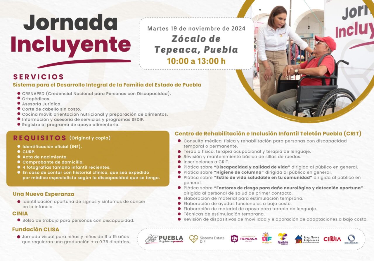En Tepeaca, SEDIF concluirá “Jornadas Incluyentes” 2024