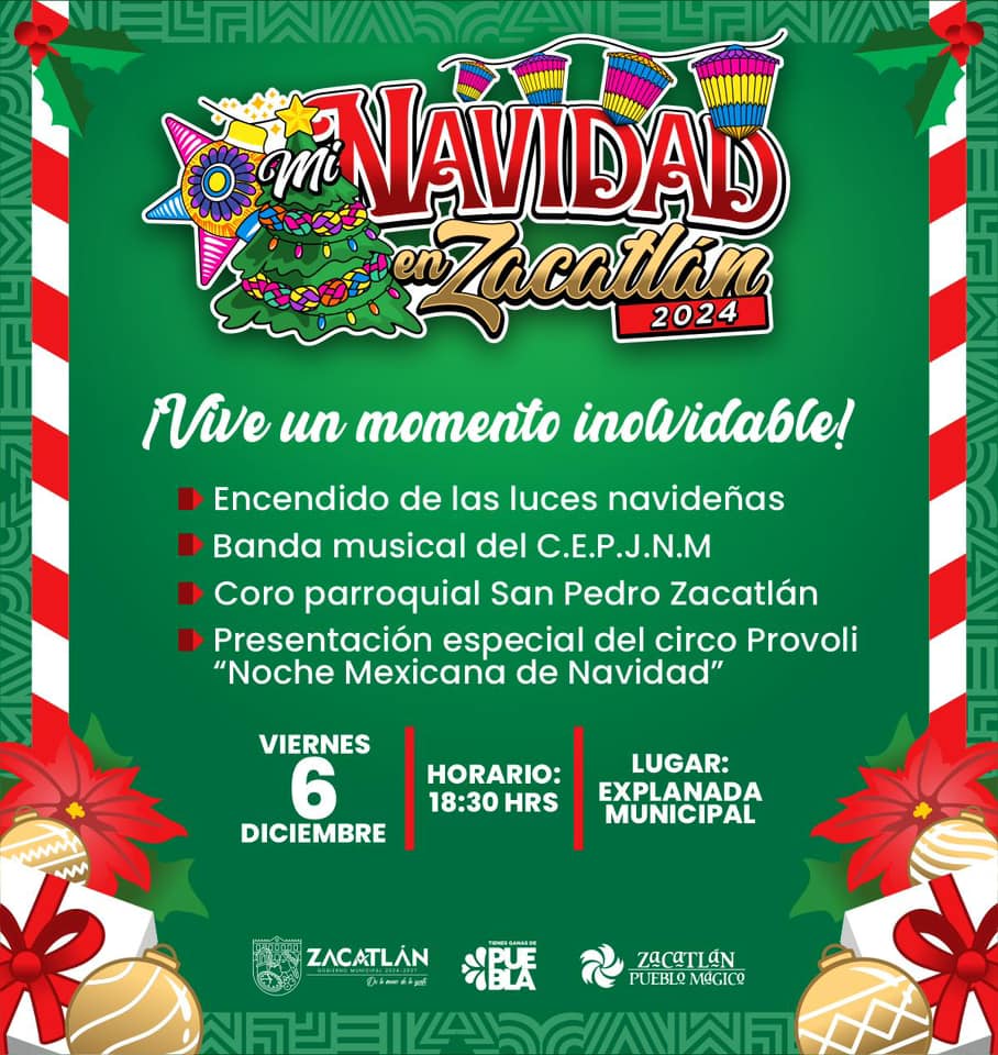 Encendido de Luces Navideñas en Zacatlán Promete Noche Mágica