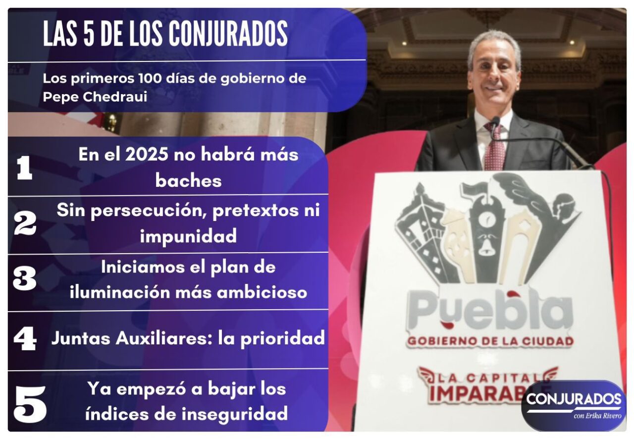 Las 5 de Los Conjurados | Los 100 primeros días de Pepe Chedraui en el Ayuntamiento de Puebla