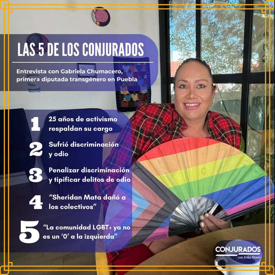 Las 5 de Los Conjurados, con Gaby Chumacero, la primera diputada transgénero en Puebla